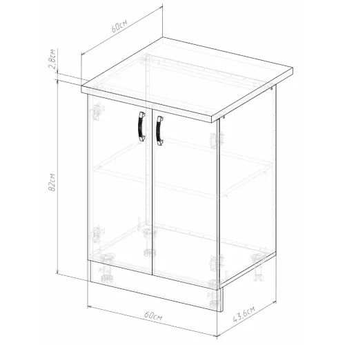 Стол рабочий EVA GOLD 60 графит