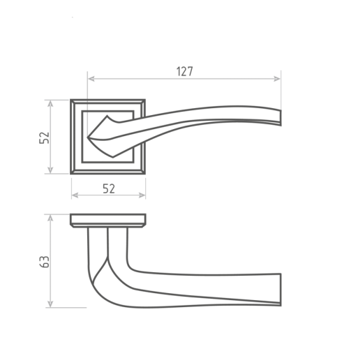 Ручки раздельные НОРА-М 112К AL ст.бронза (16427)