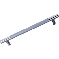 Ручка мебельная рейлинг С15 96мм матовый хром/хром(ЦБ009791)