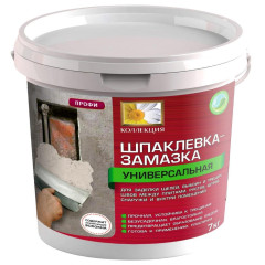 Замазка Коллекция (шпатлевка-замазка универсальная) для выбоин и трещин 7кг
