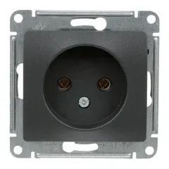 Розетка 2P GLOSSA антрацит GSL000741