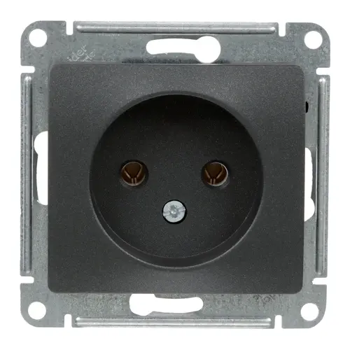Розетка 2P GLOSSA антрацит GSL000741