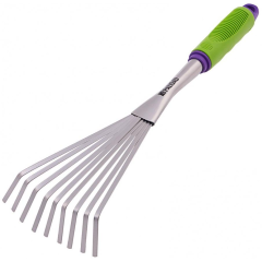 Грабли веерные PALISAD пластиковая ручка 9 зубьев 130х420 мм (63007)