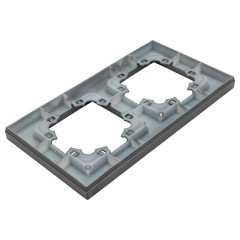 Рамка 2-пост UNIVersal Афина графит A0044-Gr