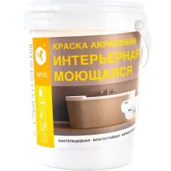 Краска в/д APIS акриловая Интерьерная моющаяся белая 1,3кг