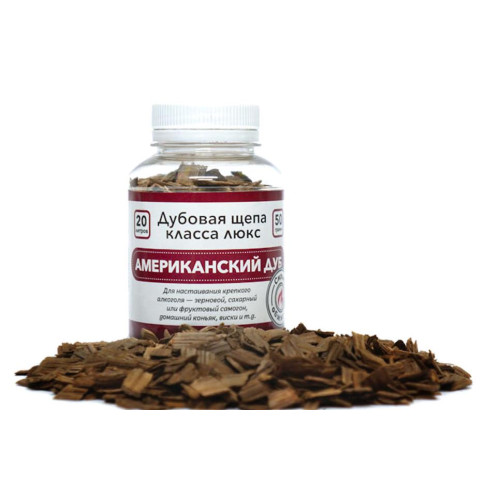 Щепа д/настойки Американский Дуб, сильный обжиг, 50 гр. (Франция)
