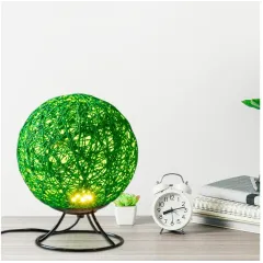 Светильник-ночник (LED) APEYRON из ротанга 220V 2W 6 диодов 3200K 200lm 15x15x18см зеленый 12-81