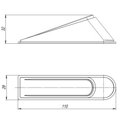 Упор дверной Ajax DSF-110 прозрачный (43131) (2ШТ)