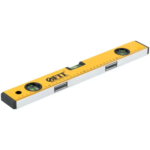 Уровень FIT желтый фрезерованная грань 400 мм (18131)