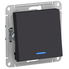 Переключатель 1-кл AtlasDesign карбон с подсветкой SchE ATN001063