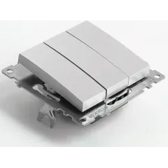 Выключатель 3-кл Катрин серебро GLS10-7108-03