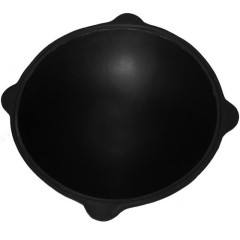 Казан УЗБЕКСКИЙ чугунный с крышкой, дно круглое,  8л