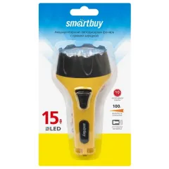 Фонарь SMARTBUY SBF-85-Y 15 LED с прямой зарядкой желтый