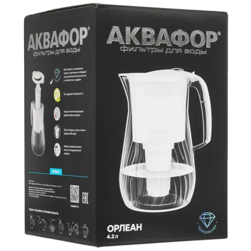 Кувшин АКВАФОР Орлеан А7 белый арт.519338