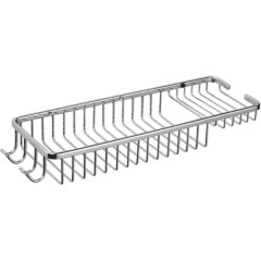 Полка для ванной комнаты FRAP F338 с мыльницей и крючками