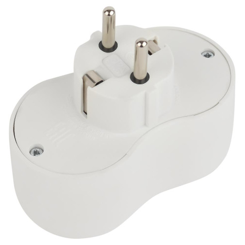 Разветвитель сетевой 2-м SPx-2e-W с заземл. 16А бел. Эра Б0053478