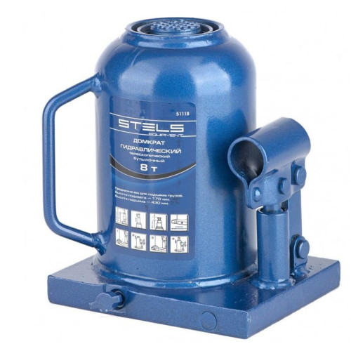 Домкрат бутылочный STELS  8т, 170–430 мм (51118)