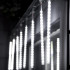 Гирлянда «Сосульки» 2.5х0.3 м, IP65, прозрачная нить, 192 LED, свечение белое с эффектом стекания, 12 В