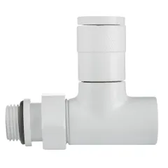 Набор дизайн-вентилей ROYAL THERMO Piano, прямой (белый) ф 1/2