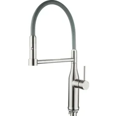 Смеситель для кухни GAPPO G4398-55 с гибким изливом, серый сатин