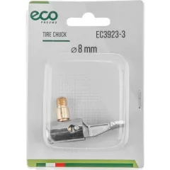 Адаптер пневмо ECO для подкачки шин (резьба 8 мм, угловой, сталь) (EC3923-3)