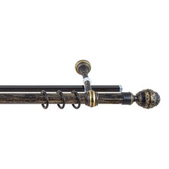 Карниз+шина Валанс d28 черненое золото/патина (пластик) 300см Ле-Гранд (5)