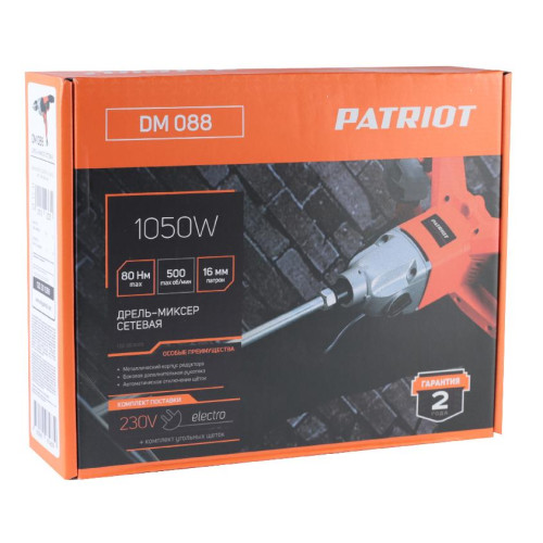 Дрель-миксер PATRIOT DM 088 1050Вт (*15)
