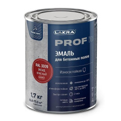Эмаль Лакра PROF IT для бетонных полов быстросохнущая  Оксид красный, RAL 3009 1,7 кг