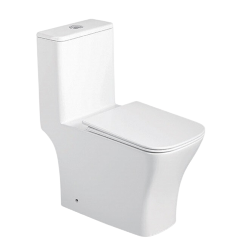 Унитаз-монолит EVA GOLD EG405 безободковый, тонкое сиденье ПП