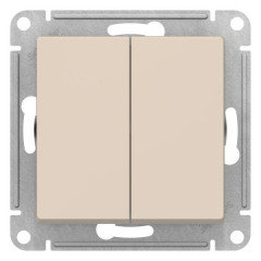 Переключатель 2-кл AtlasDesign бежевый SchE ATN000265