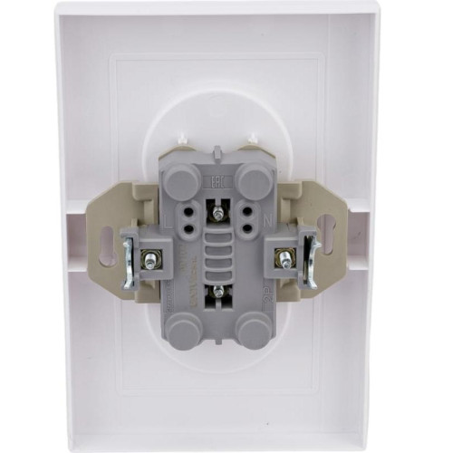 Розетка 2-ая 2P UNIVersal Афина в сборе белый A0102