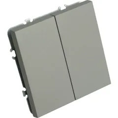 Переключатель 2-кл ЭМИЛИ платиново-серый RSW10-5107-10