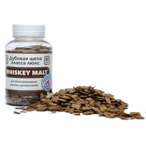 Щепа д/настойки Whiskey Malt дубовая, специальный обжиг, 50 гр. (Франция)