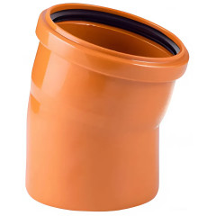 Отвод кан. наружний РЫЖИЙ РТП ф 160х15°