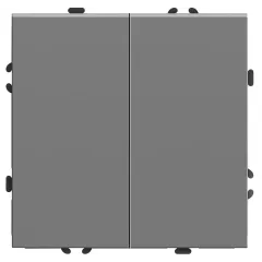 Переключатель 2-кл ЭМИЛИ перекрестный платиново-серый RSW10-5111-10