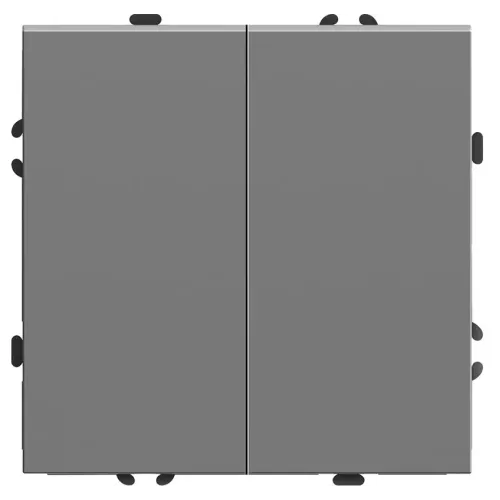 Переключатель 2-кл ЭМИЛИ перекрестный платиново-серый RSW10-5111-10