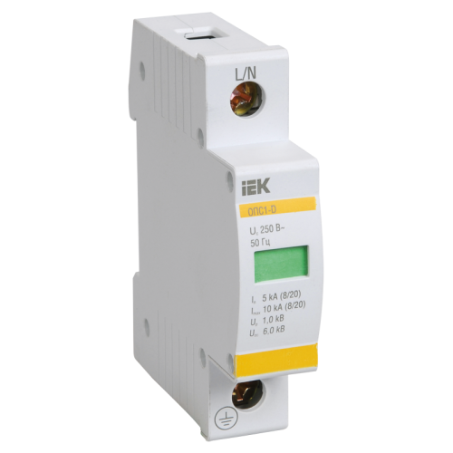 Разрядник IEK ОПС1-С 1P In=20kA, Im=40kA, Un=400В (411489)