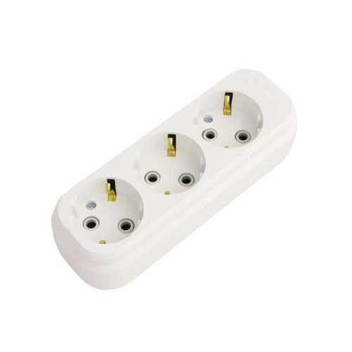 Колодка 3-пост. 2Р+E белая 16А MAKEL MGP131