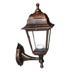 Светильник уличный ЭЛЕКТ Леда Е27 60Вт IP44 пласт. медь 4-гран. 35х20см(621920)