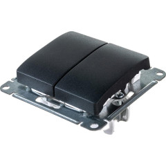 Выключатель 2-кл GLOSSA антрацит GSL000751