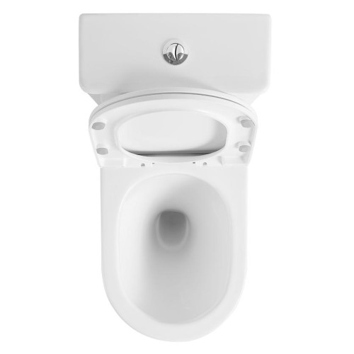 Унитаз-компакт EVA GOLD EG306T тонкое сиденье ДП, безободковый, гориз. вып., круговой смыв