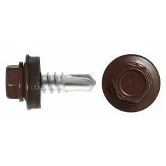 Саморез кров. КРс ZP 5,5x19 (8017) шок-корич