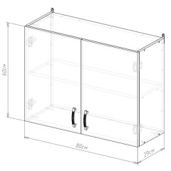 Шкаф навесной EVA GOLD с полкой 80 дуб бунратти