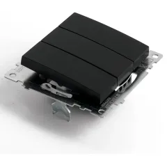 Выключатель 3-кл Катрин черный GLS10-7108-05