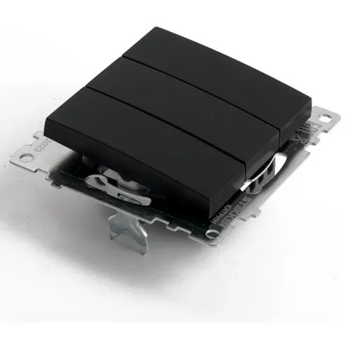 Выключатель 3-кл Катрин черный GLS10-7108-05