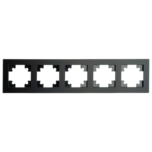 Рамка 5-пост Катрин стекло черный матовый GFR00-7005-05М