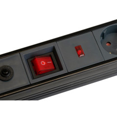 Фильтр сетевой Stekker 4 роз. 16A 3м черный HM22-41-03 Techno 50157