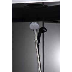 Душевая кабина EVA GOLD 90х90см низ. поддон, чёрное заднее стекло, матовый профиль F901BS (3кор.)