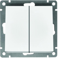 Выключатель 2-кл UNIVersal Афина 10A белый A0023