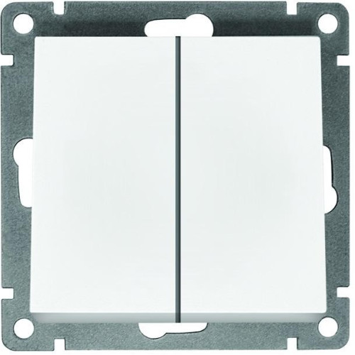 Выключатель 2-кл UNIVersal Афина 10A белый A0023